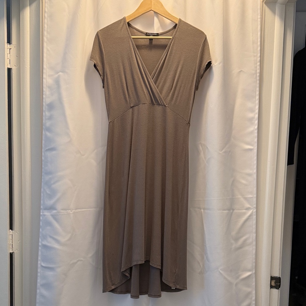 EILEEN FISHER Dress Taupe Small/petite